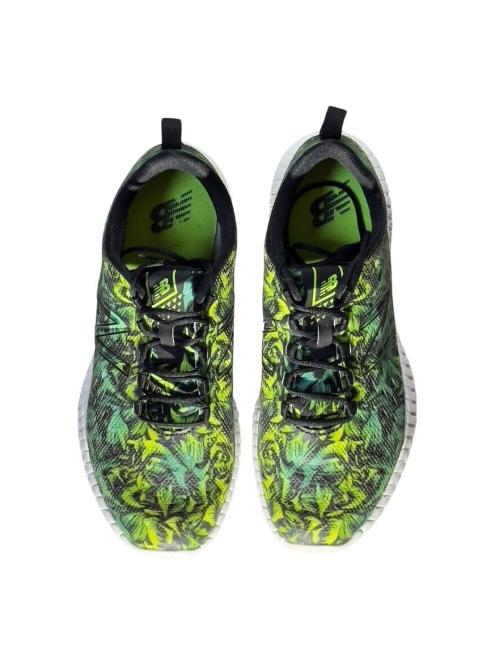 NEW BALANCE Women's Flexonic Green Black Patterned Athletic Running Shoes Size 8 - Picture 4 of 8